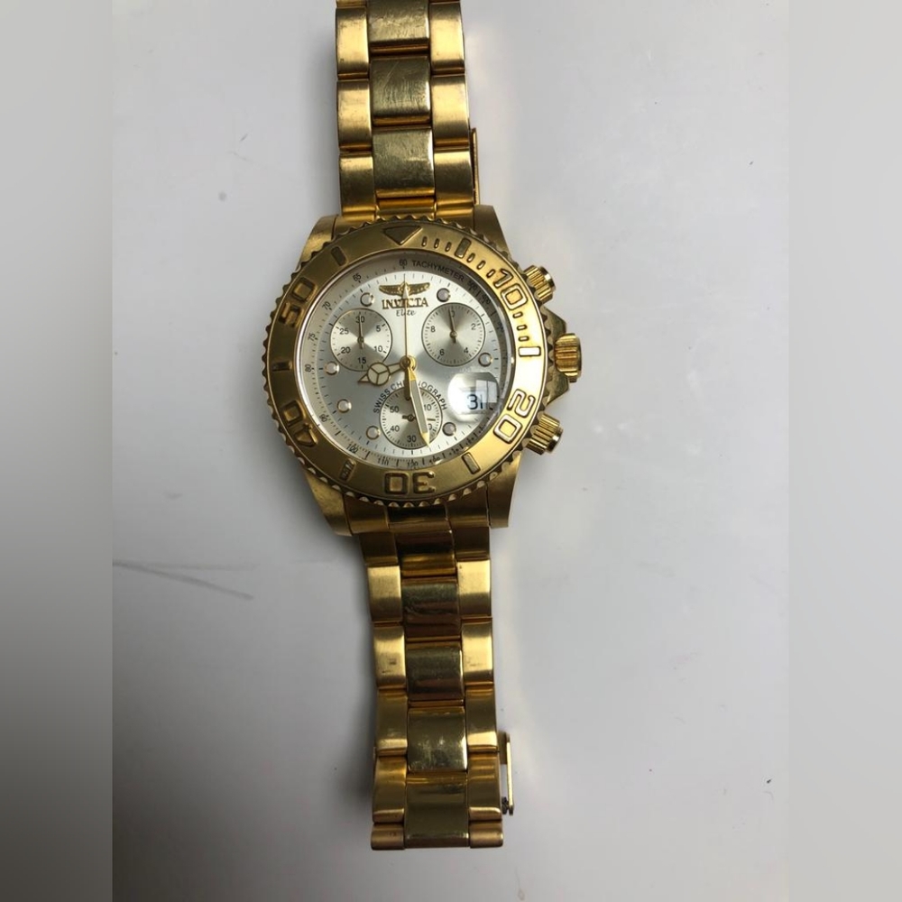 Invicta 20ATM Men's Sapphire Elite Swiss PROFESSIONAL ALL SS Watch (new Battery)